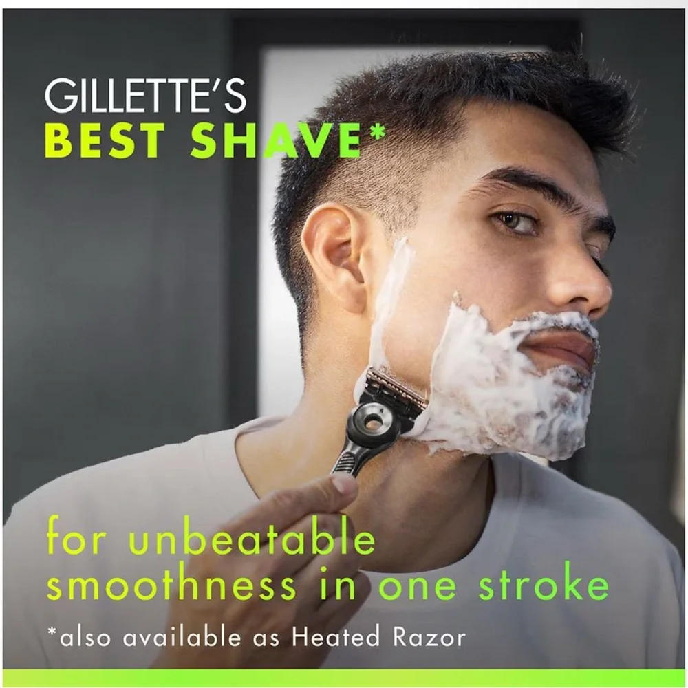Gillette Lab-Black and Green Shaving Kit with Ergonomic Design
